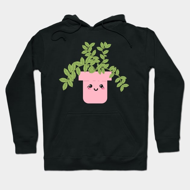 Kawaii plant vase Hoodie by rachelaranha